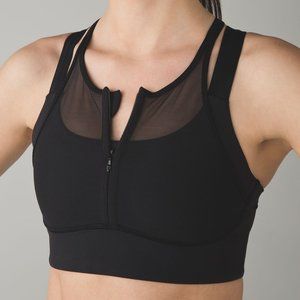 Lululemon Women's Ready, Set, Sweat Sports Bra (Medium Support) - Black, Size 6